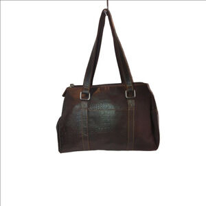 Jack Georges Hornback Croco Satchel Handbag #HB815 NWOT